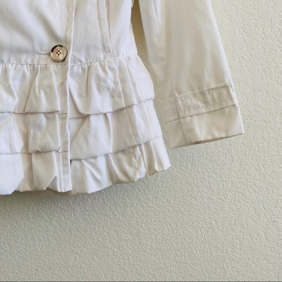 Express White Ruffle Button Up Jacket Size XS - Picture 6 of 16